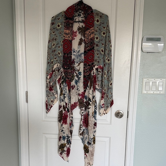Umgee Other - UMGEE Floral Patchwork Kimono Kaftan Open Duster S/M Multicolored